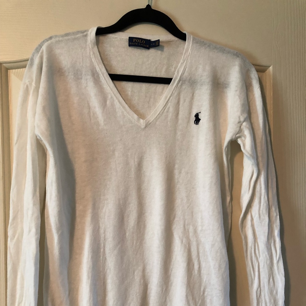 Lightweight cotton Polo sweater